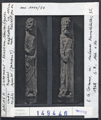 preview Aachen: Suermont-Museum, Säulenfiguren. links: Prophet, rechts: Apostel Diasammlung